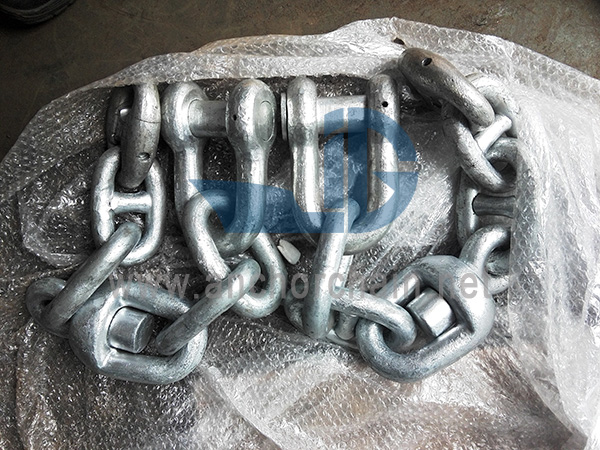 How about the service conditions and operation of the ship's anchor chain?